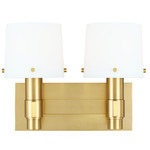 Palma Bathroom Vanity Light - Burnished Brass / Opal