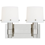 Palma Bathroom Vanity Light - Polished Nickel / Opal