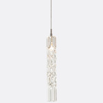 Twist Pendant - Brushed Nickel / Clear