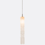 Twist Pendant - Brushed Nickel / Frosted
