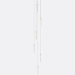 Twist Round Chandelier - Matte Silver / Clear