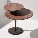 Mesa Vaiven Side Table - Walnut / Emperador Marble