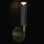 W1 Wall Sconce - Anodized Champagne / Clear