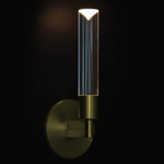 W1 Wall Sconce - Anodized Gold / Clear