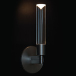W1 Wall Sconce - Anodized Silver / Clear