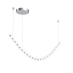 Akoya Linear Chandelier - Chrome / Opal