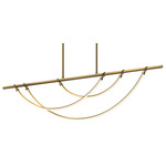 Aryas Linear Pendant - Brass / Frosted