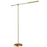 Astrid Floor Lamp - Vintage Brass / Clear