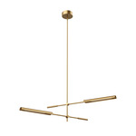 Astrid Multi Light Pendant - Vintage Brass / Clear