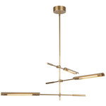 Astrid Multi Light Pendant - Vintage Brass / Clear