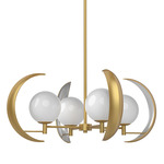 Celeste Chandelier - Brass / Opal