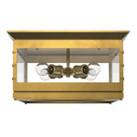 Douglas Ceiling Light Fixture - Brass / Clear