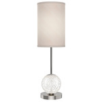 Marni Table Lamp - Polished Nickel / White Linen