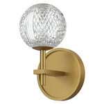 Marni Wall Sconce - Brass / Clear Ribbed