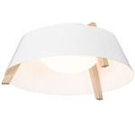 Casia Ceiling Light - White Washed Oak / Gloss White