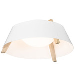 Casia Ceiling Light - White Washed Oak / Gloss White