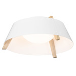 Casia Ceiling Light - White Washed Oak / Gloss White