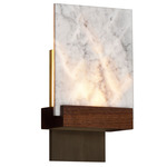 Fortis Marble Wall Sconce - Oiled Bronze / Walnut