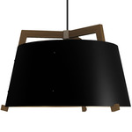 Ignis Cord Pendant - Matte Black / Walnut