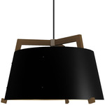 Ignis Cord Pendant - Matte Black / Walnut