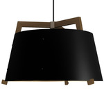 Ignis Cord Pendant - Matte Black / Walnut
