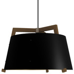 Ignis Cord Pendant - Matte Black / Walnut