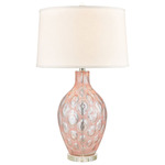 Bayside Table Lamp - Pink / White