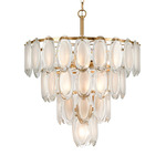 Curiosity Tiered Chandelier - Aged Brass / Clear