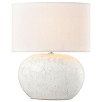 Fresgoe Table Lamp - White Crackle / White