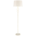 Hammered Home Floor Lamp - White / White