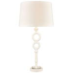 Hammered Home Table Lamp - White / White