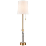 Magda Table Lamp - Satin Brass / White