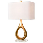 Mercurial Table Lamp - Gold / White
