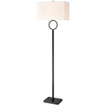 Staffa Floor Lamp - Matte Black / White