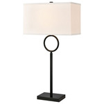 Staffa Table Lamp - Matte Black / White