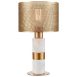 Sureshot Accent Lamp - White Marble / Brass