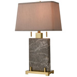 Windsor Table Lamp - Brass / Grey