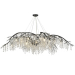 Autumn Twilight Chandelier - Black Iron / Crystal
