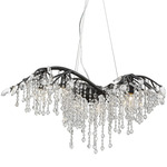 Autumn Twilight Chandelier - Black Iron / Crystal