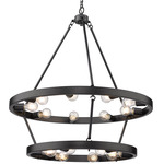 Castile 2-Tier Chandelier - Matte Black