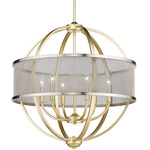 Colson Chandelier with Shade - Olympic Gold / Pewter / Pewter