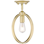 Colson Convertible Semi Flush Ceiling / Pendant - Olympic Gold