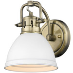 Duncan Wall Light - Aged Brass / Matte White / Matte White