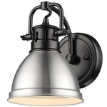 Duncan Wall Light - Matte Black / Pewter / Pewter