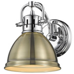 Duncan Wall Light - Chrome / Aged Brass / Aged Brass
