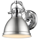 Duncan Wall Light - Chrome / Pewter / Pewter