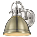 Duncan Wall Light - Pewter / Aged Brass / Aged Brass