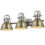 Duncan Bathroom Vanity Light - Pewter / Aged Brass / Aged Brass
