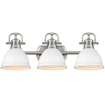 Duncan Bathroom Vanity Light - Pewter / Matte White / Matte White