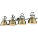 Duncan Bathroom Vanity Light - Chrome / Aged Brass / Aged Brass